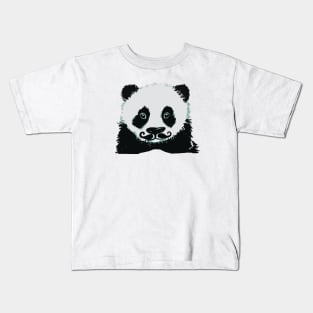 Panda with moustache Kids T-Shirt